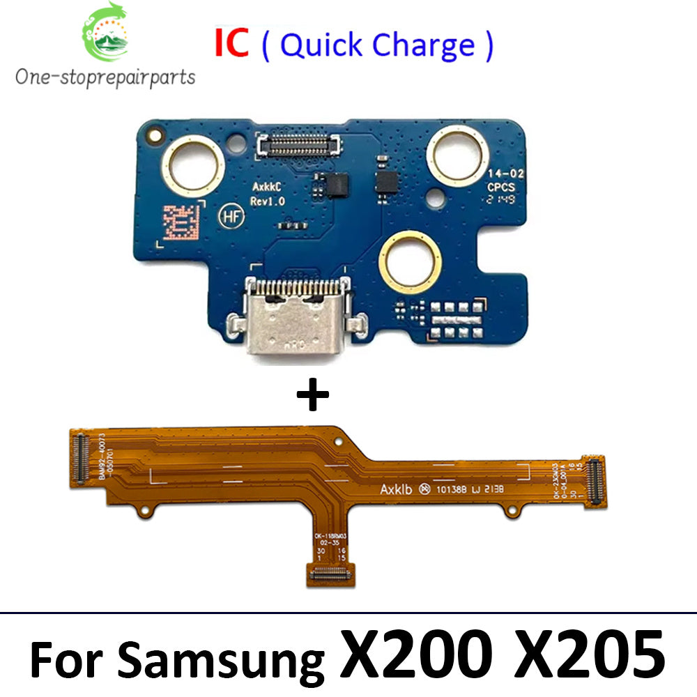 New For Samsung Tab A8 10.5 2021 X200 X205 Dock Connector Micro USB Charger Charging Port Microphone Main LCD Board Flex Cable Samsung phone repair parts