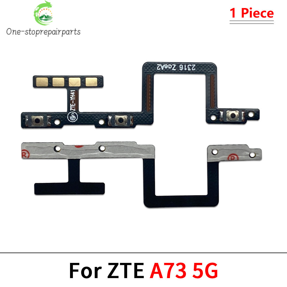 10Pcs, Power On Off Button Volume control Key Button Flex Cable For ZTE A33s A34 A51 A52 A53 A54 A71 A72 A73 Pro 4G 5G 2022 ZTE phone repair parts