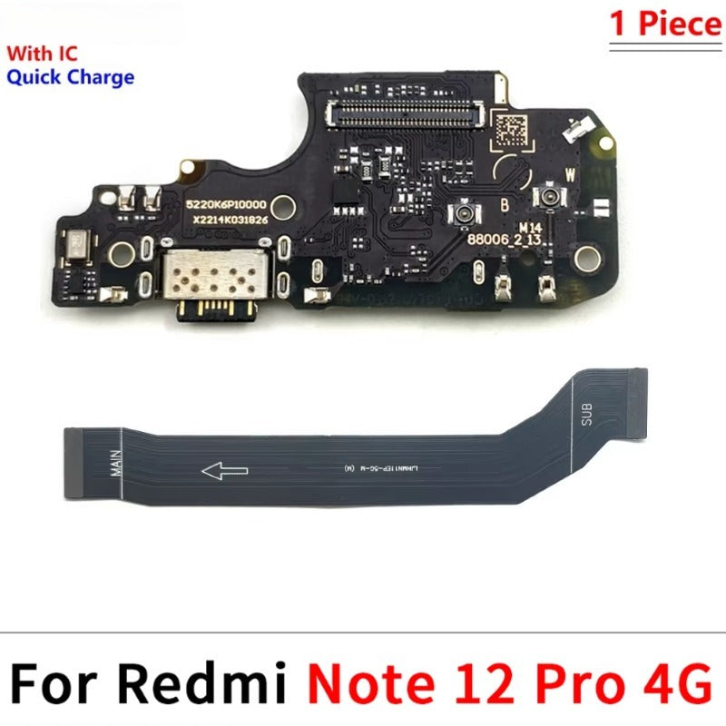 New USB Charger Charging Board Dock Port Connector Main Flex Cable For Xiaomi Redmi Note 10 10s 11 11s 12 12s 13 Pro Plus 4G 5G Xiaomi Xiao mi phone repair parts