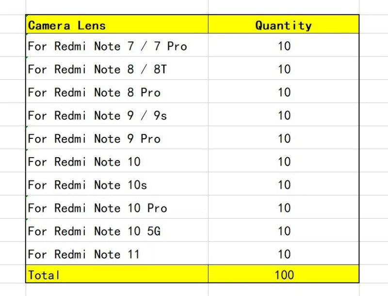 100Pcs Rear Back Camera Glass Lens For Xiaomi Redmi Note 7 8 8T 9 9s 10 10s 11 Pro 5G Camera Glass With Glue Adhesive Xiaomi Xiao mi phone repair parts