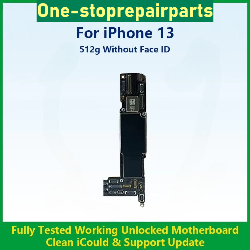 Fully Tested Authentic Motherboard For iPhone 13 128g/256g/512g Unlocked Mainboard With Face ID Cleaned iCloud Fast Shipping iPhone phone repair parts