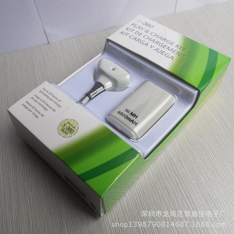 Wireless handle battery pack for XBOX 360 2in1 charging set 360 4800M battery set