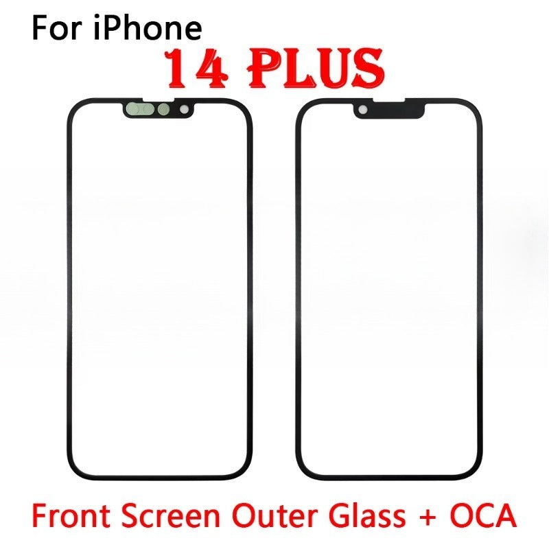 New Front Screen Outer Glass With OCA For iPhone X XS MAX XR 11 12 13 14 Pro Max Mini Plus Phone Repair iPhone phone repair parts