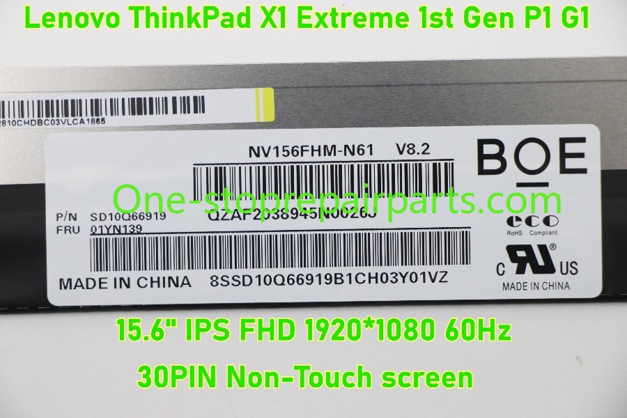 thinkpad X1 Extreme 液晶显示屏幕 4k 02HM881 02HM880 02HM884