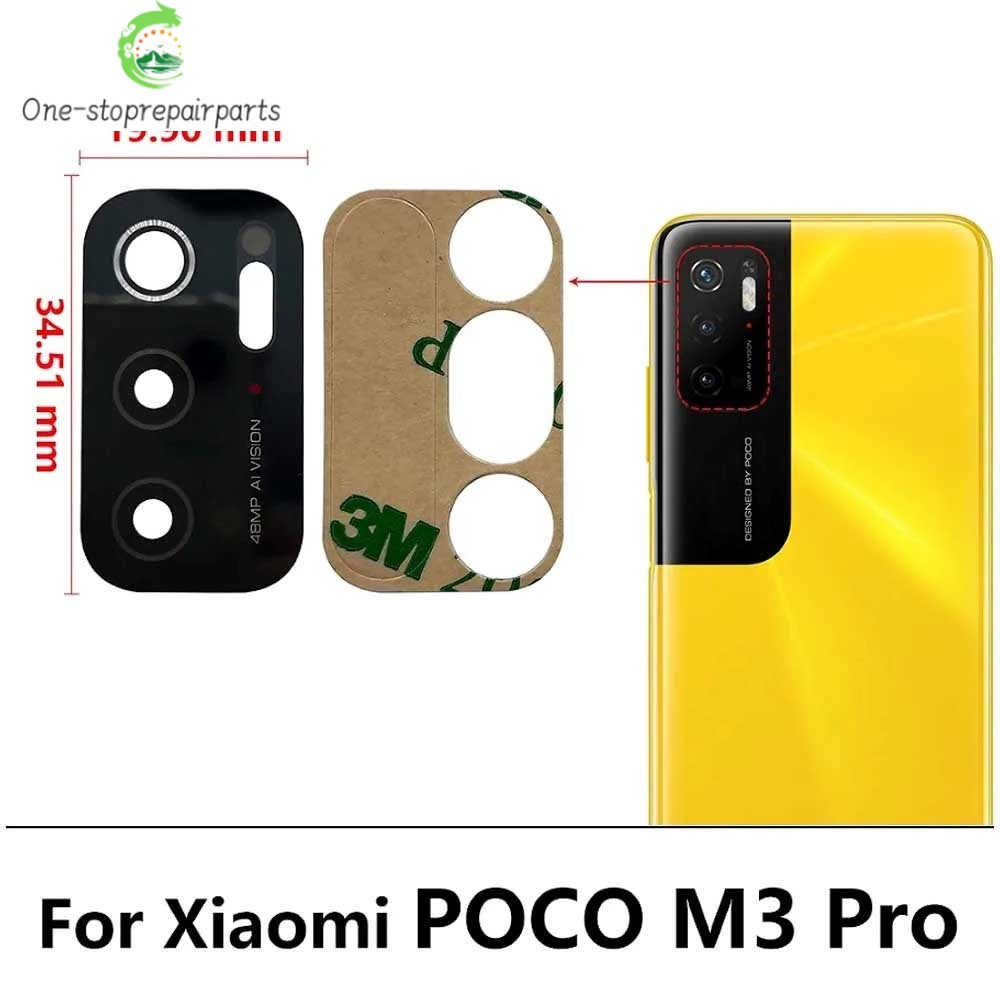 2 Pcs Rear Back Camera Glass Lens Cover For Xiaomi Mi Poco F3 X3 X4 M4 M3 NFC F2 Pro F1 F4 4G 5G Replacement Parts Xiaomi Xiao mi phone repair parts