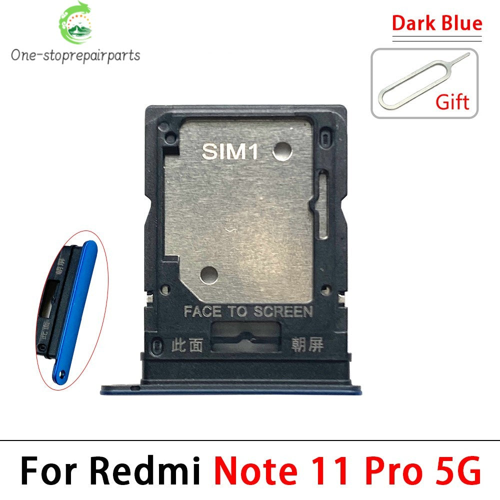 SIM Card Tray Slot Holder Adapter Accessories For Xiaomi Redmi Note 11 11s Pro Plus 4G 5G Xiaomi Xiao mi phone repair parts