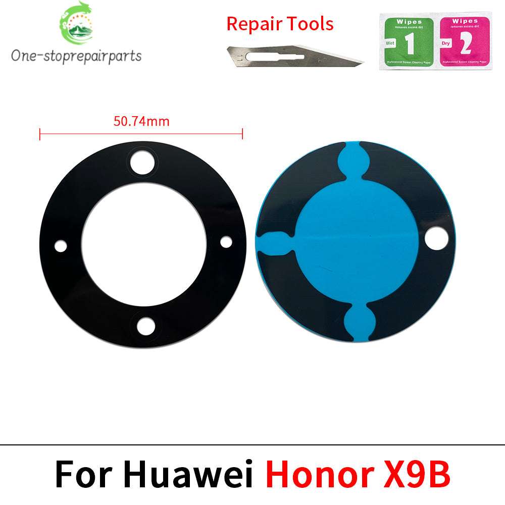 10Pcs Back Rear Camera Glass Lens With Adhesive For Huawei Honor X5 X6 X6s X6A X6B X7 X7A X7B X8 X8A X8B X9 X9A X9B 4G 5G Huawei phone repair parts