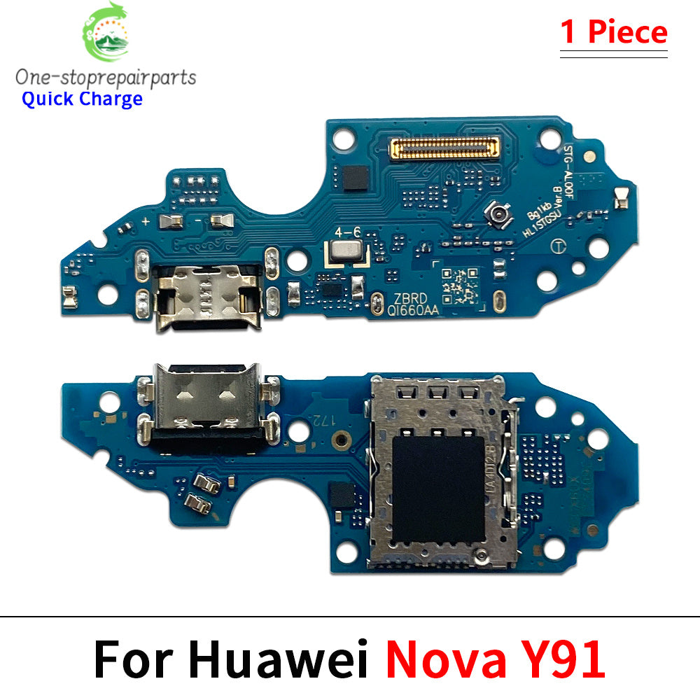 10Pcs, USB Charging Port Dock Charger Connector Board Flex Cable For Huawei Nova 10 11 11i 12 12i Pro Se Y60 Y61 Y70 Y71 Y90 Y91 Huawei phone repair parts