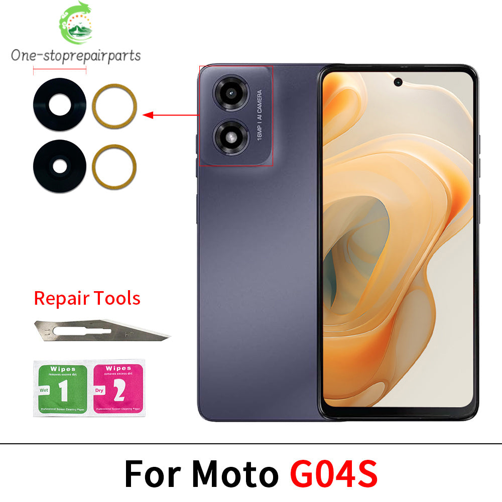 Camera Glass For Moto G10 G20 G30 G50 G60 G60s G31 G41 G51 G71 G04s G100 G200 5G Rear Back Camera glass Lens With Glue Adhesive Motorola phone repair parts