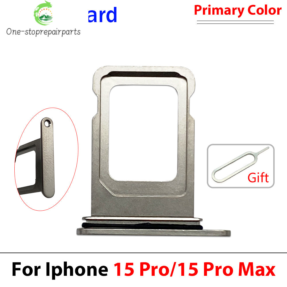 Dual SIM Single SIM Card Tray Slot Holder Adapter Accessories For iPhone 15 Pro Max Plus iPhone phone repair parts