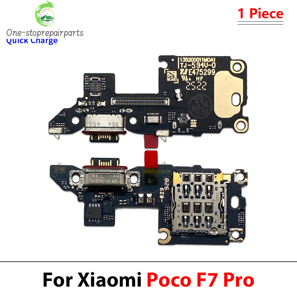 Dock Connector Micro USB Charger Charging Port Flex Cable Microphone Board For Xiaomi Poco X6 X7 M6 F6 F7 Pro 4G 5G Xiaomi Xiao mi phone repair parts