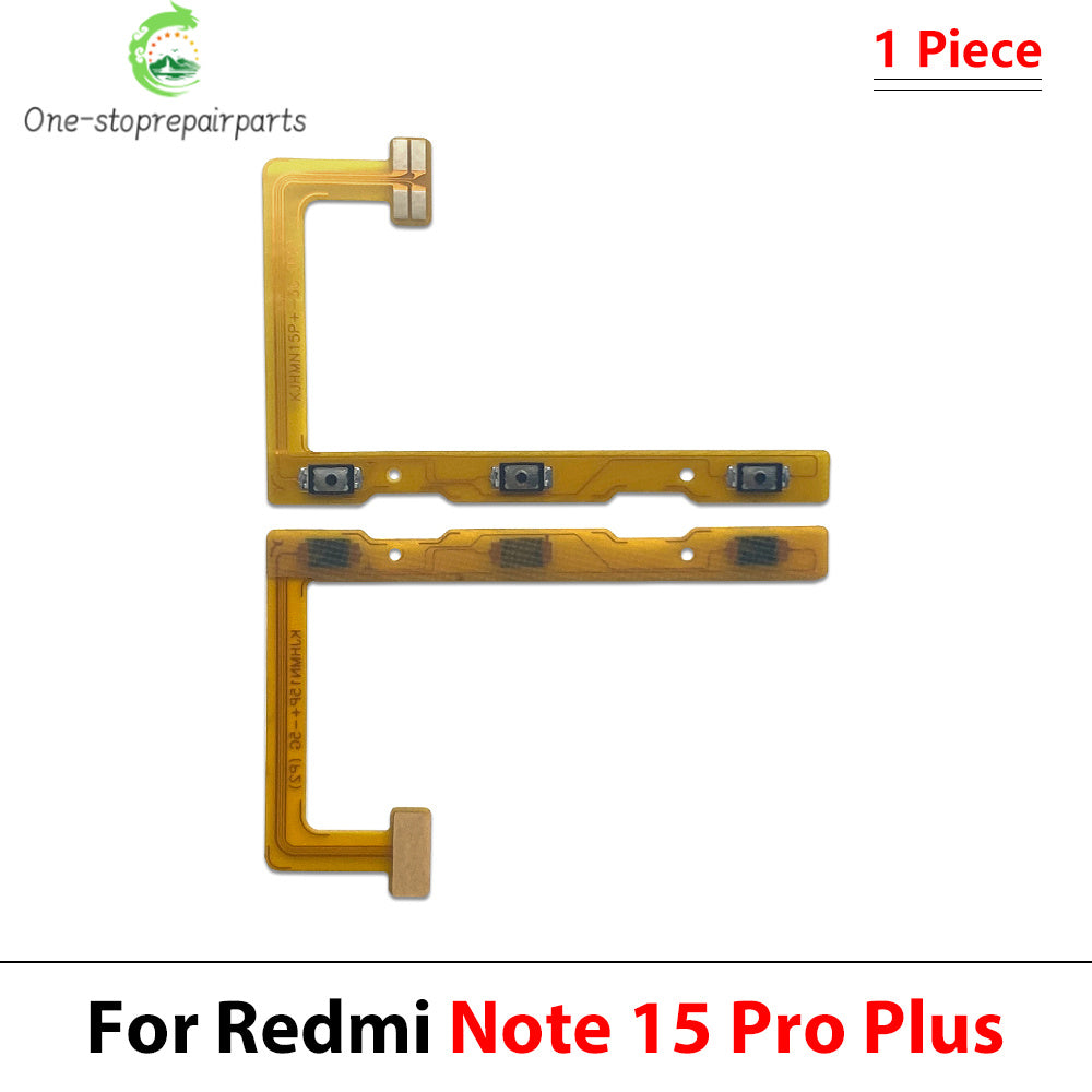 Power On Off Volume Side Button Key Flex Cable For Xiaomi Redmi Note 13 14 15 Pro Plus 4G 5G Xiaomi Xiao mi phone repair parts