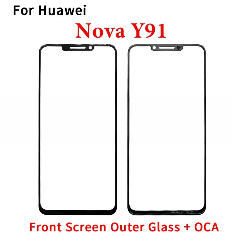 New Front Screen Outer Glass With OCA For Huawei Nova 8 8i 9 Pro Se Y60 Y61 Y71 Y72 Y90 Y91 Y70 Plus Huawei phone repair parts