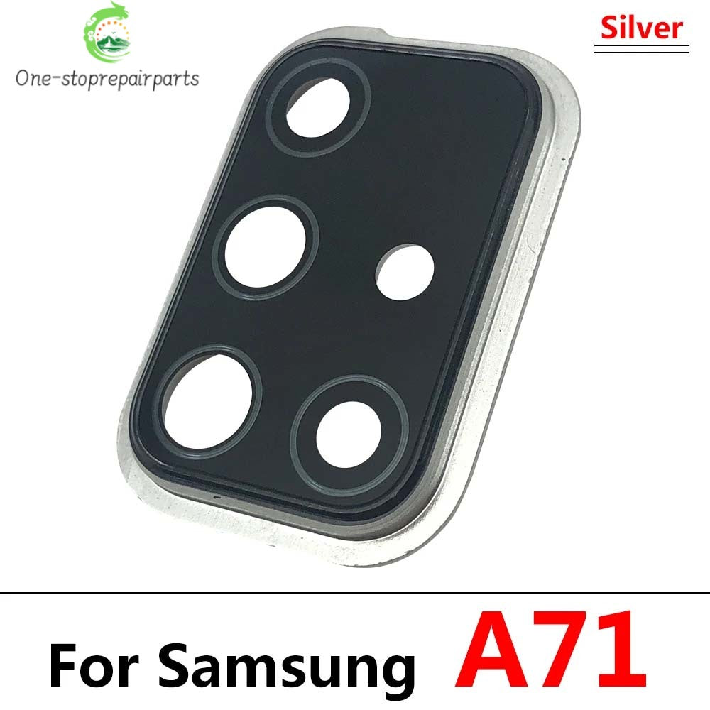 New For Samsung A71 A715 A715F Housing Back Rear Camera Glass Lens With Cover Frame Holder Samsung phone repair parts