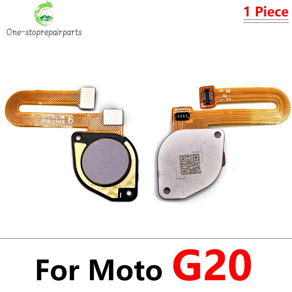 10Pcs/Lot, Fingerprint Sensor Home Return Key Menu Button Flex Cable For Moto G10 G20 G30 G50 G60 G60s Motorola phone repair parts