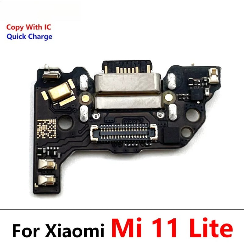 New Charger Board Flex For Xiaomi Mi 11 Mi11 Lite 4G / 5G m2101k9ag USB Port Connector Dock Charging Board Flex Cable Xiaomi Xiao mi phone repair parts