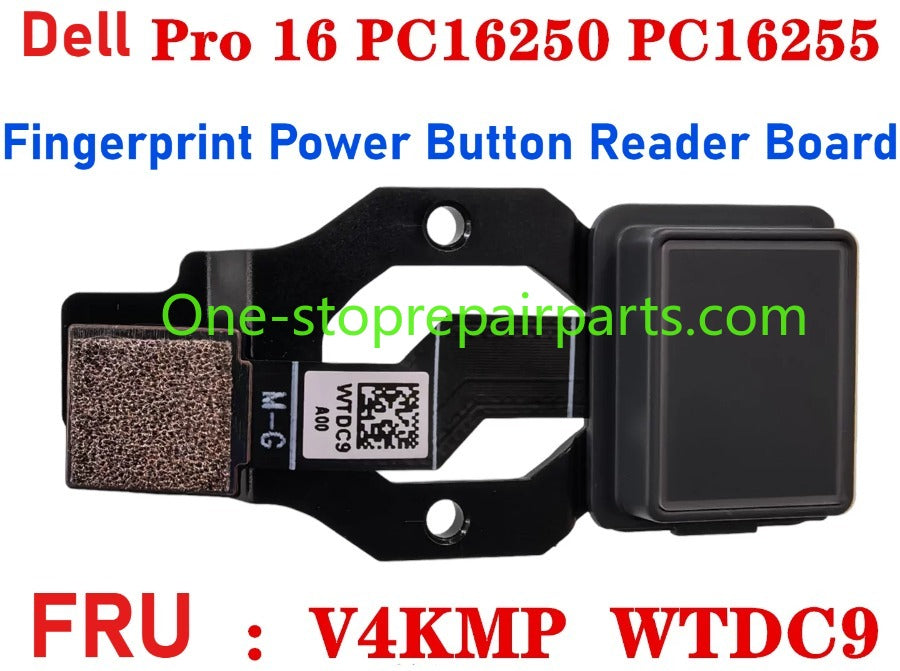 Fingerprint Power Button Reader Board For Dell Pro 16 PC16250 Pro 16 PC16255 0WTDC9 Dell laptop repair parts