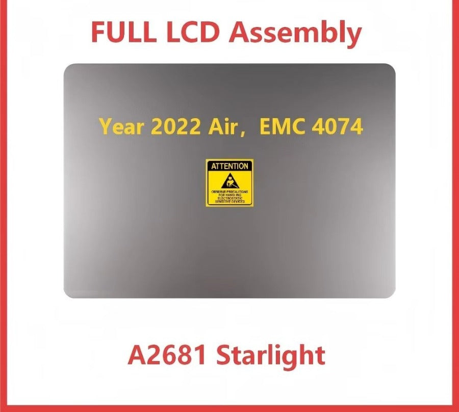 Brand 13.6" New LCD Monitor Assembly Replacement For MacBook Air A2681 EMC 4074 LCD Display Screen Complete Assembly 2022 Macbook laptop repair parts