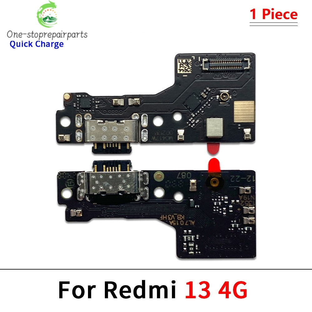 50Pcs, For Xiaomi Redmi 9A 9 9C 9T 8 8A 10C 10 10A 12 12C 13C 13 4G 5G USB Charger Dock Connector Charging Port Mic Flex Cable Xiaomi Xiao mi phone repair parts