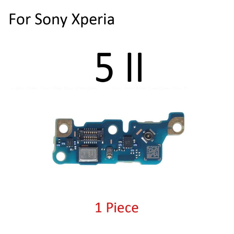 Microphone Mic Module Board SIM SD Card Reader Holder Flex Cable Replacement Parts For Sony Xperia 1 5 10 Plus II III IV Sony phone repair parts