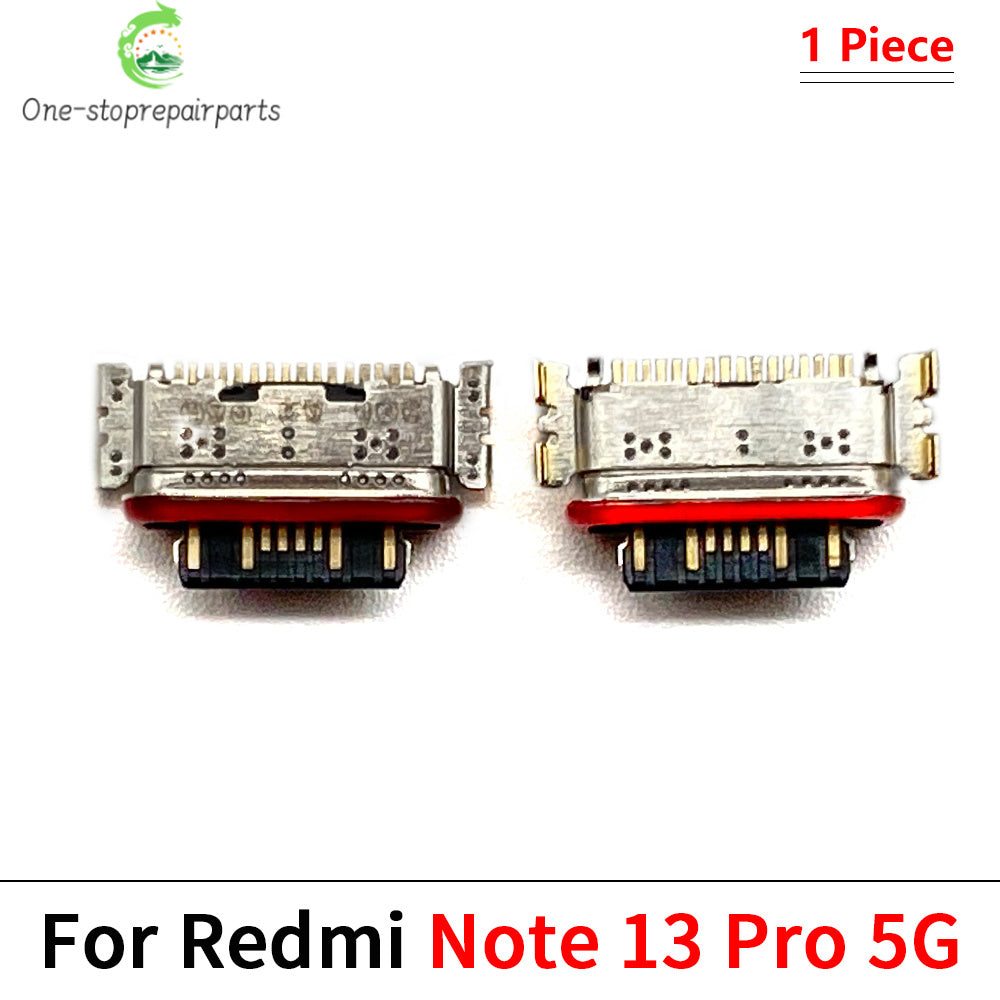 10Pcs, USB Jack Charging Socket Charger Port Dock Connector For Xiaomi Redmi Note 9 9s 10 10s 11 11s 12 12s 13 Pro Plus 4G 5G Xiaomi Xiao mi phone repair parts