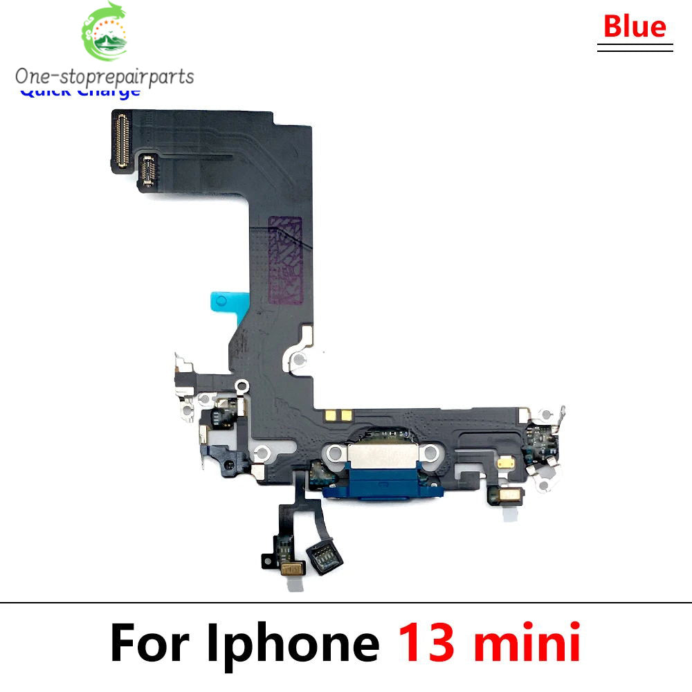10Pcs/Lot, USB Charging Port Mic Microphone Dock Connector Board Flex Cable For iPhone 13 Pro Max Mini Repair Parts iPhone phone repair parts