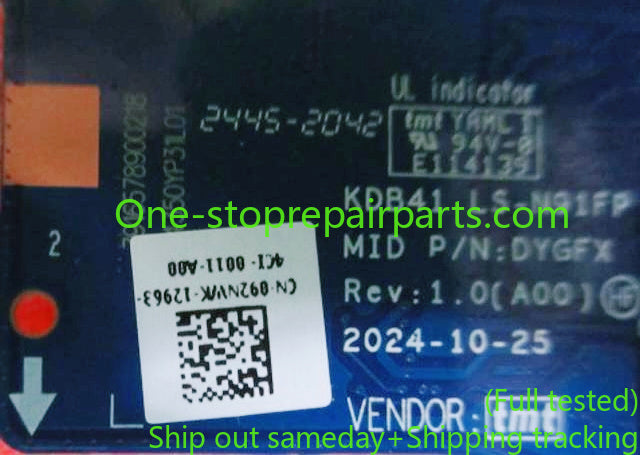 Dell Pro 14 Plus PB14250 PB14255 MIDDLE small board 92NWK KDB41 LS-N91FP DYGFX 092NWK CN-92NWK CCD camera board