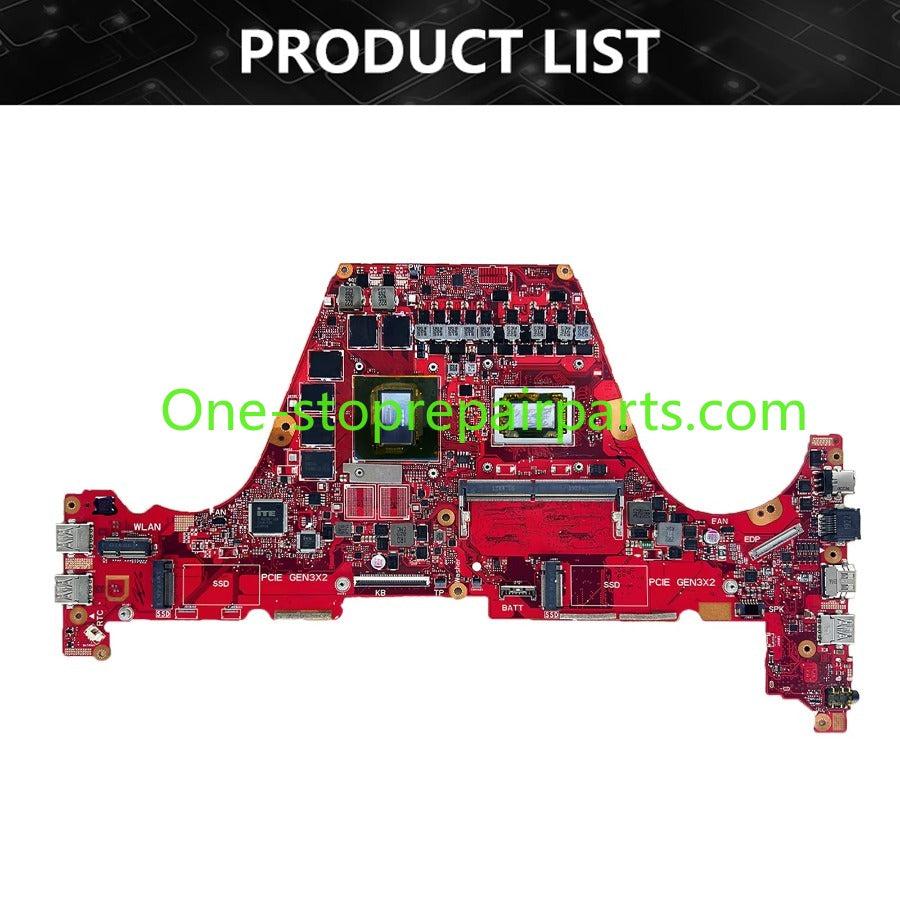 For ASUS HighPerformance Mainboard GU502DU Laptop Motherboard GA502 GU502D GA502DU CPU R5 R7 8GB 16GB RAM GTX1660Ti 100% Tested ASUS laptop repair parts