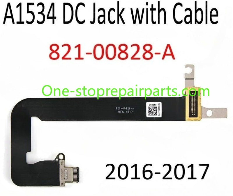 Laptop A1534 DC-IN I/O USB C Charging Power DC Jack Board Connector with Cable for MacBook Retina 12" A1534 2015 2016 2017 Year Macbook repair parts