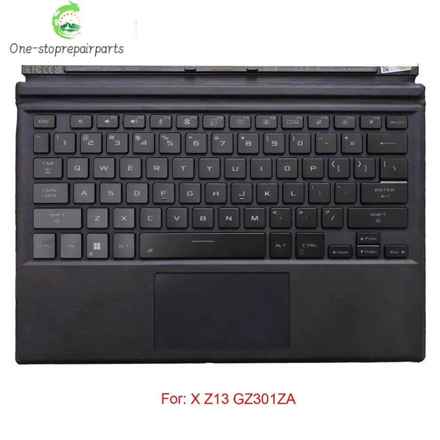 Used For ASUS ROG X Flow Z13 GZ301ZA (2022 Year) US Keyboard Palmrest with Backlit Black 13.3" ASUS laptop repair parts