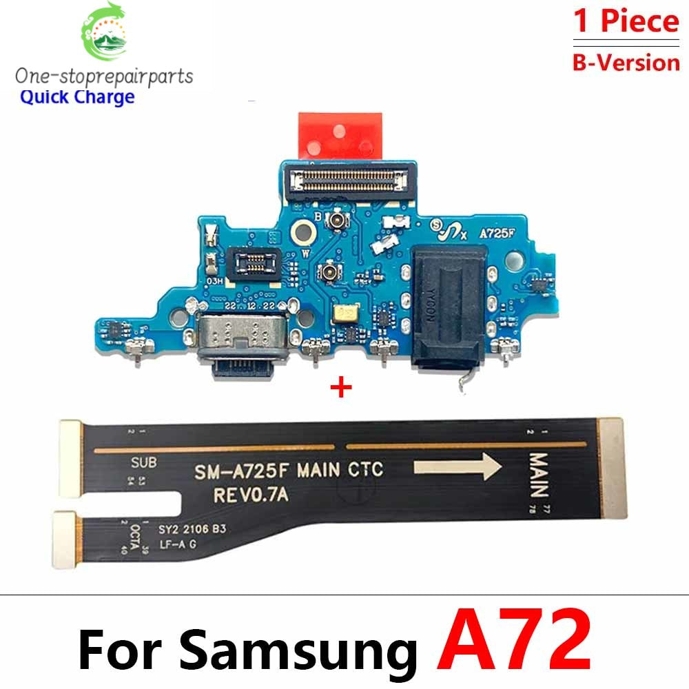10Pcs, Dock Connector Micro USB Charger Charging Port Main Flex Cable For Samsung A22 A32 A52 A72 A33 A53 A24 A34 A54 4G 5G Samsung phone repair parts