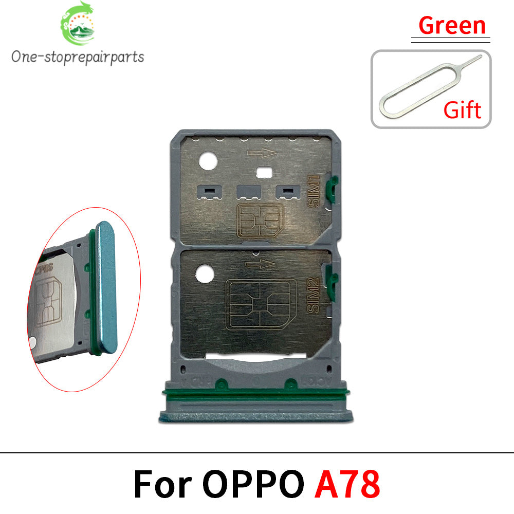 10Pcs, Micro Nano SIM Card Holder Tray Slot Holder Adapter Socket For OPPO A72 A74 A77 A77s A78 4G 5G OPPO phone repair parts