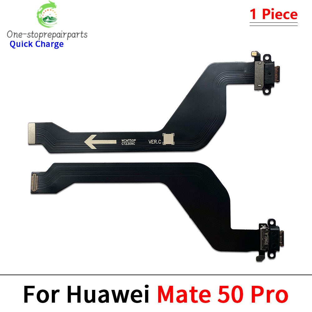 New USB Charging Port Charger Board Flex Cable For Huawei P50 Mate 50 Pro Dock Connector With Microphone Huawei phone repair parts
