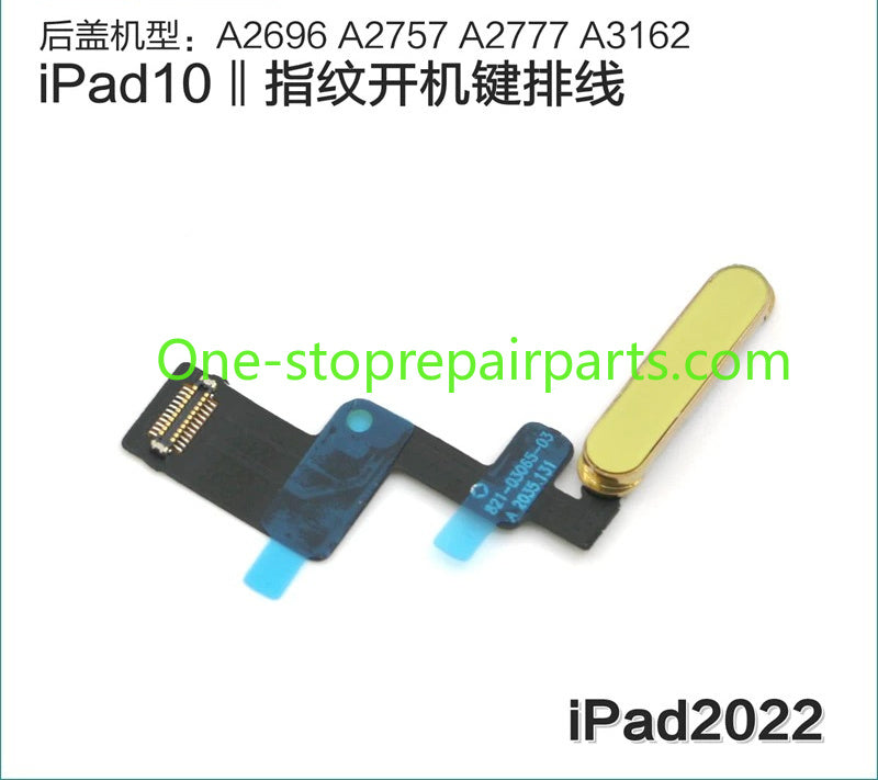 iPad 10 fingerprint cable A2696 power button A2757 A2777 fingerprint key A3162 power switch bank
