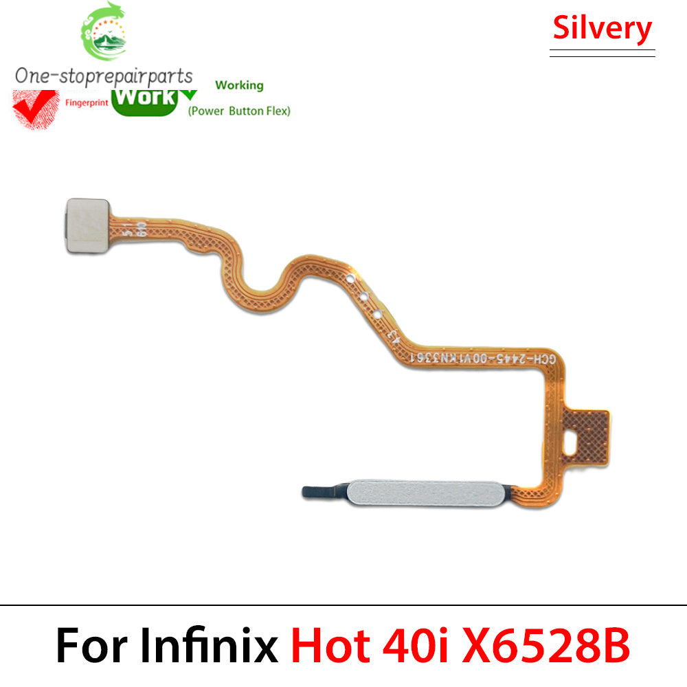 Home Button FingerPrint Touch ID Sensor Flex Cable For infinix Hot 40 40i Pro X6836 X6837 X6528B Replacement Parts infinix phone repair parts