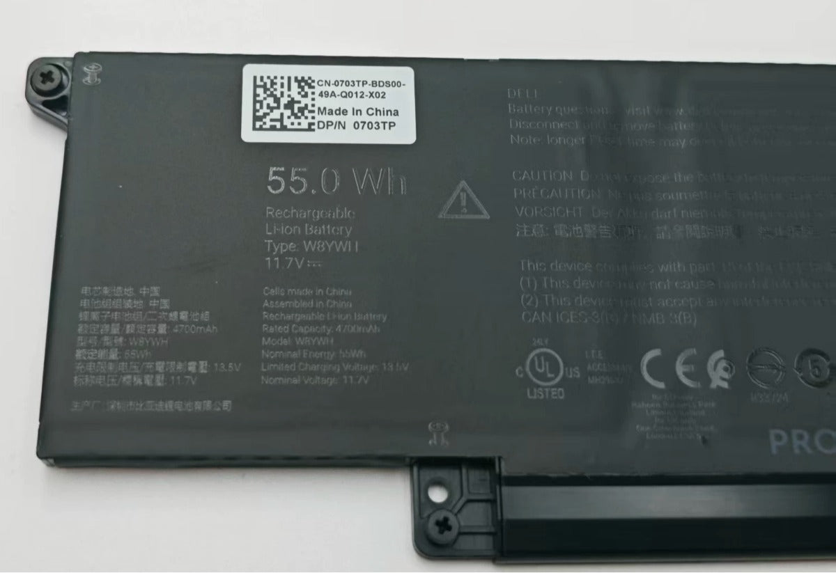 0703TP Battery For Dell Pro 16 CGR6V 086RFC 0MNK2F 55JWC W8YWH Dell laptop repair parts