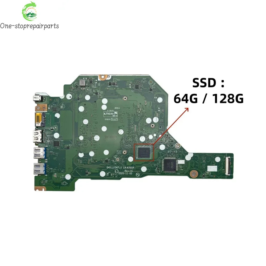 LA-K701P For Acer N20C5 Extensa 215-32 Aspire A115-32 A315-35 Laptop Motherboard With N4500 N5100 N6000 CPU DDR4 NB.A6L1.002 Acer laptop repair parts