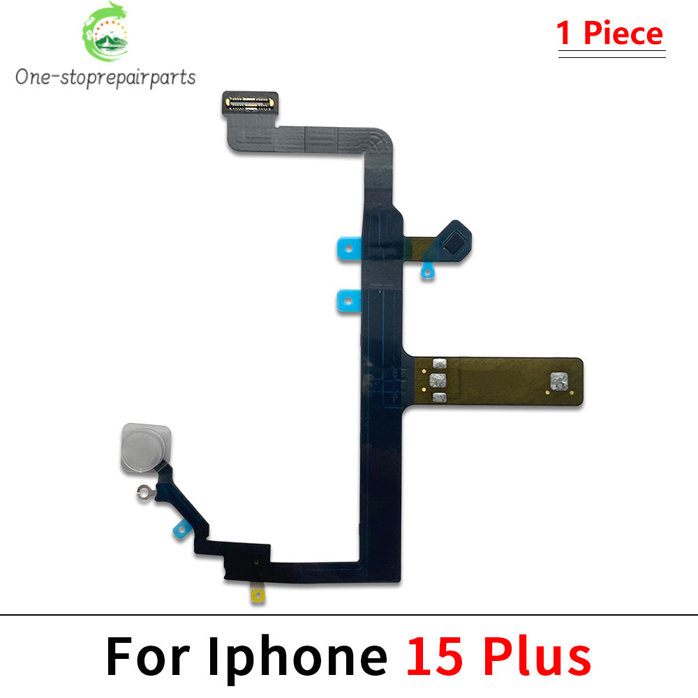 10Pcs, New For iPhone 12 13 14 15 Pro Max Mini Plus Flash Light Lamp Flex Cable LED Flashlight With Microphone iPhone phone repair parts