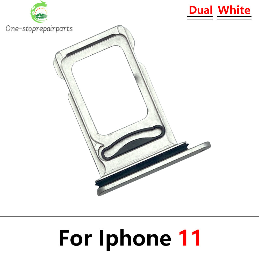 New For iPhone 11 Pro 11Pro Max Dual SIM Card Tray Slot Holder Adapter Accessories iPhone phone repair parts