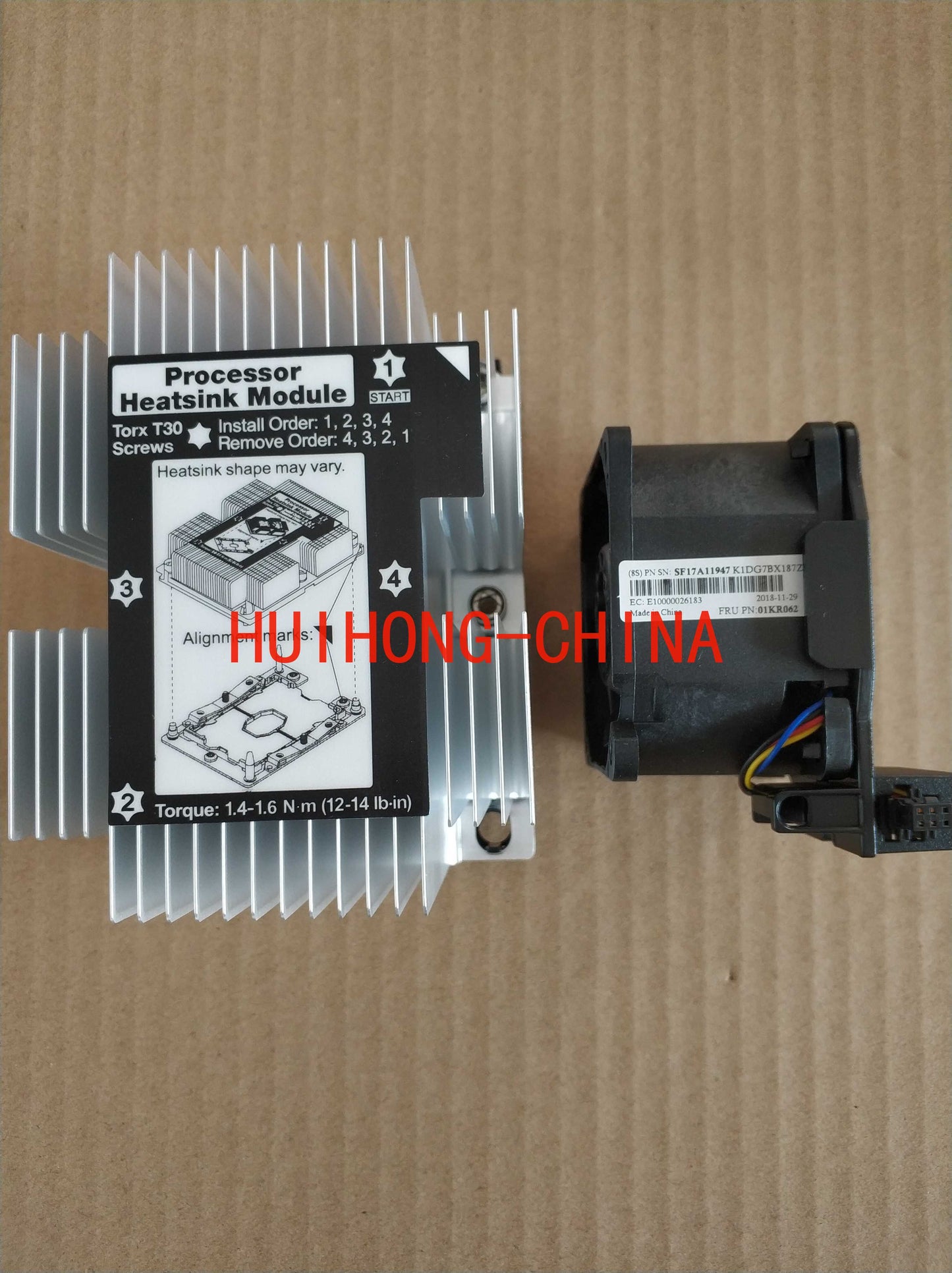 Servicer New Thinksystem SR590 Heatsink 01KP655, Fan 01KR062