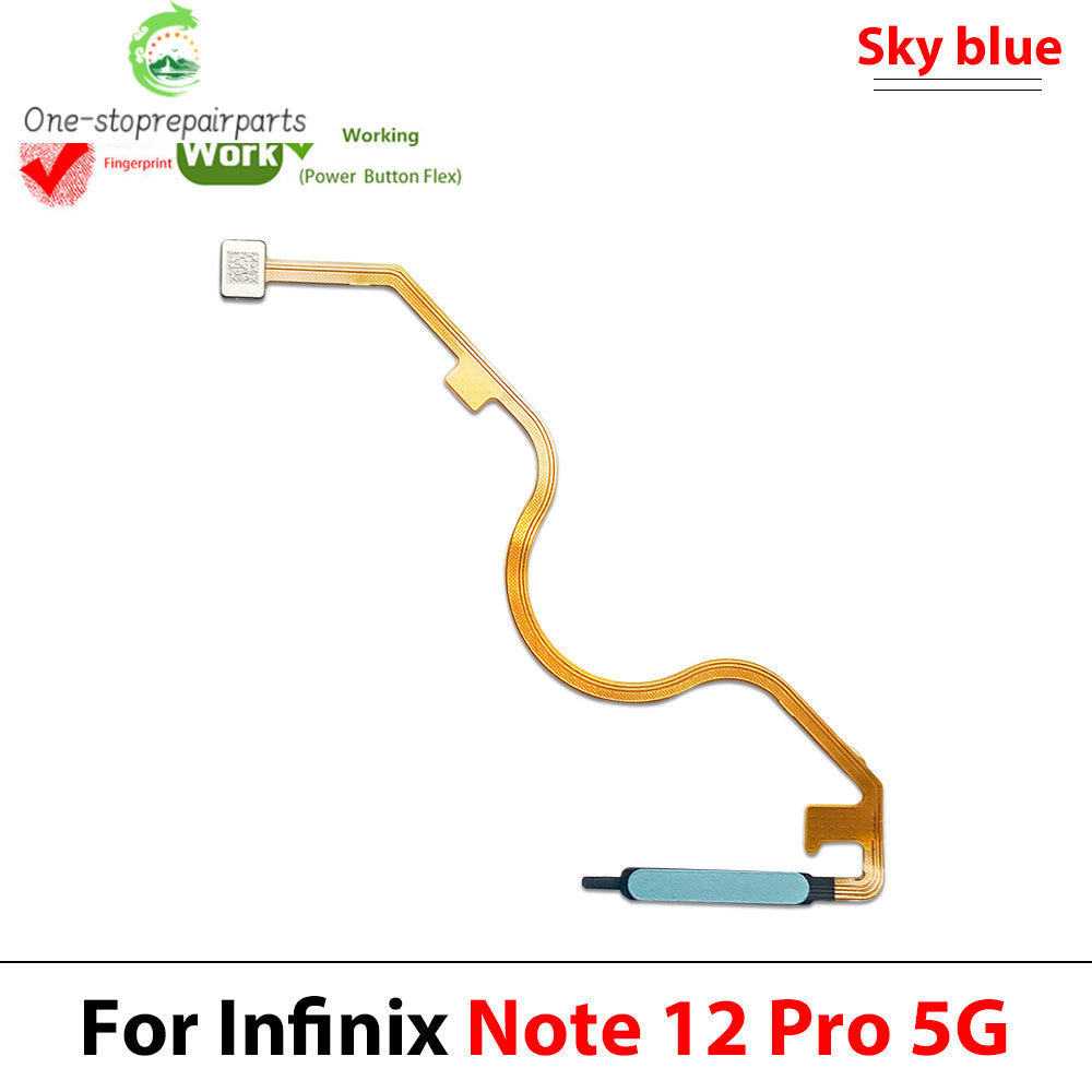 Fingerprint Home Button Fingerprint Menu Return Key Recognition Sensor Flex Cable For infinix Note 10 12 Pro 4G 5G infinix phone repair parts