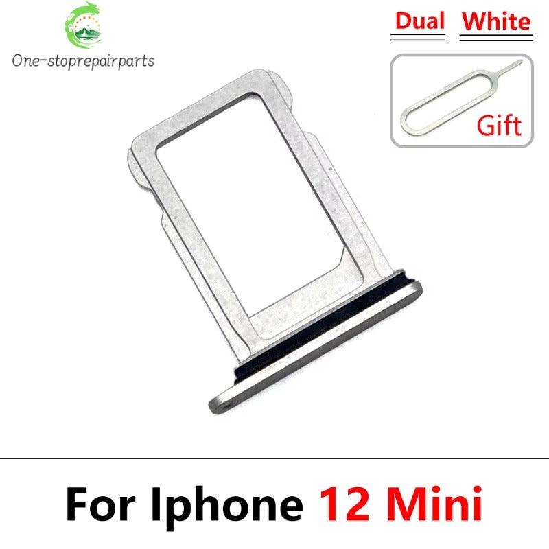 New For iPhone 12 Pro 12Pro Max Mini Dual SIM Card Tray Slot Holder Adapter Accessories iPhone phone repair parts