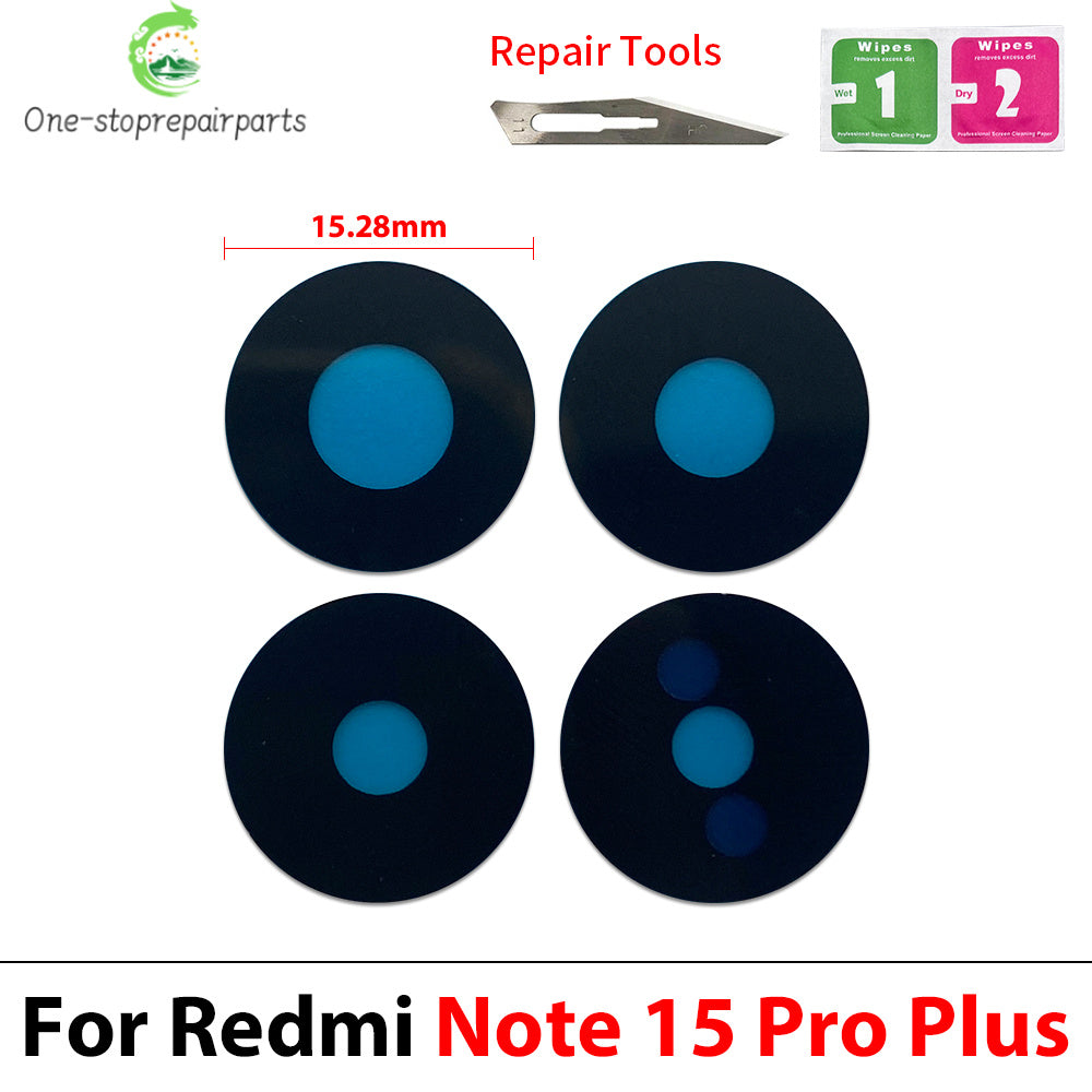Rear Back Camera Glass Lens For Xiaomi Redmi Note 14 15 Pro Plus 4G 5G With Adhesive Sticker Xiaomi Xiao mi phone repair parts