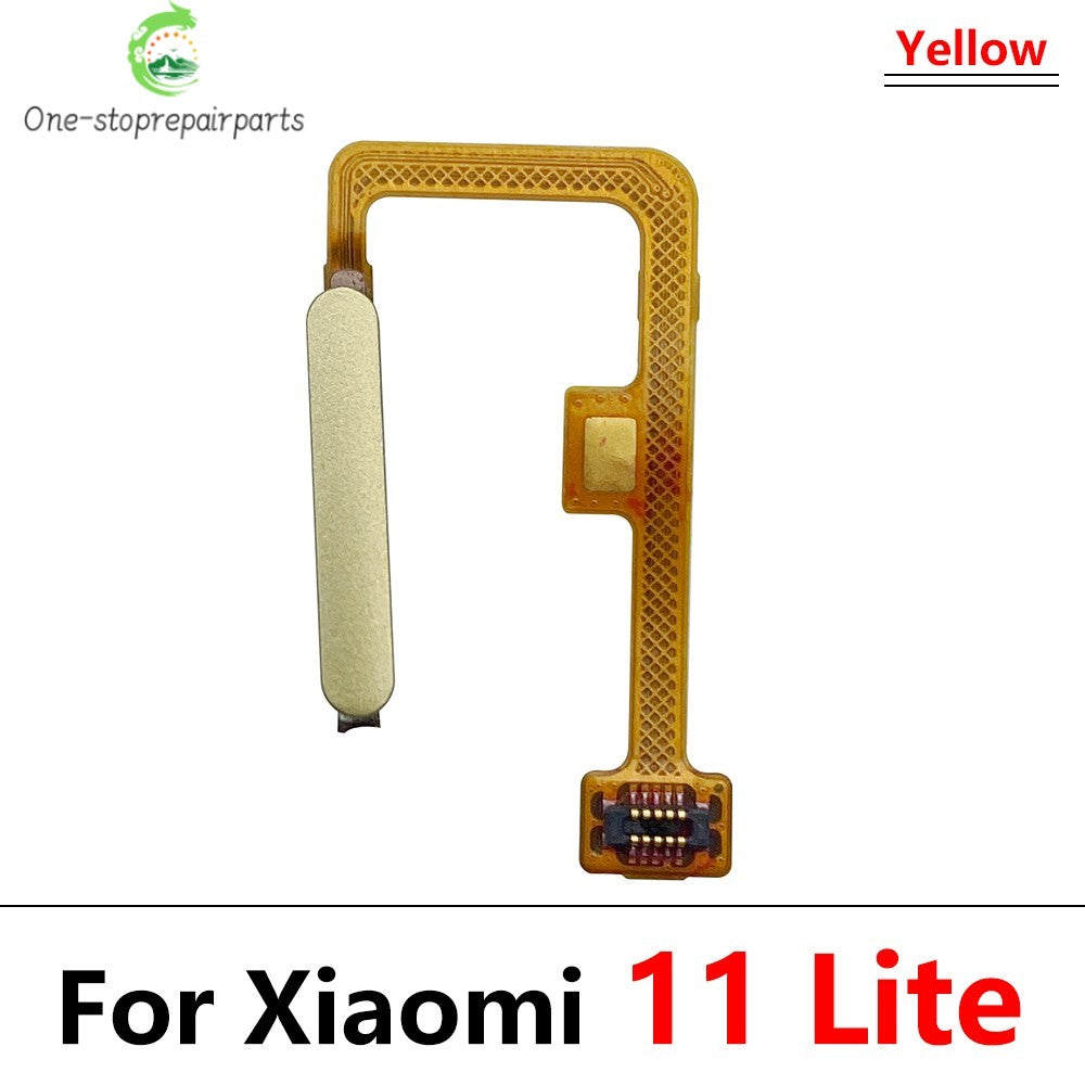New For Xiaomi Mi 10T 11T Pro / Mi 11 Lite Fingerprint Sensor Home Return Key Menu Button Flex Cable Replacement Parts Xiaomi Xiao mi phone repair parts