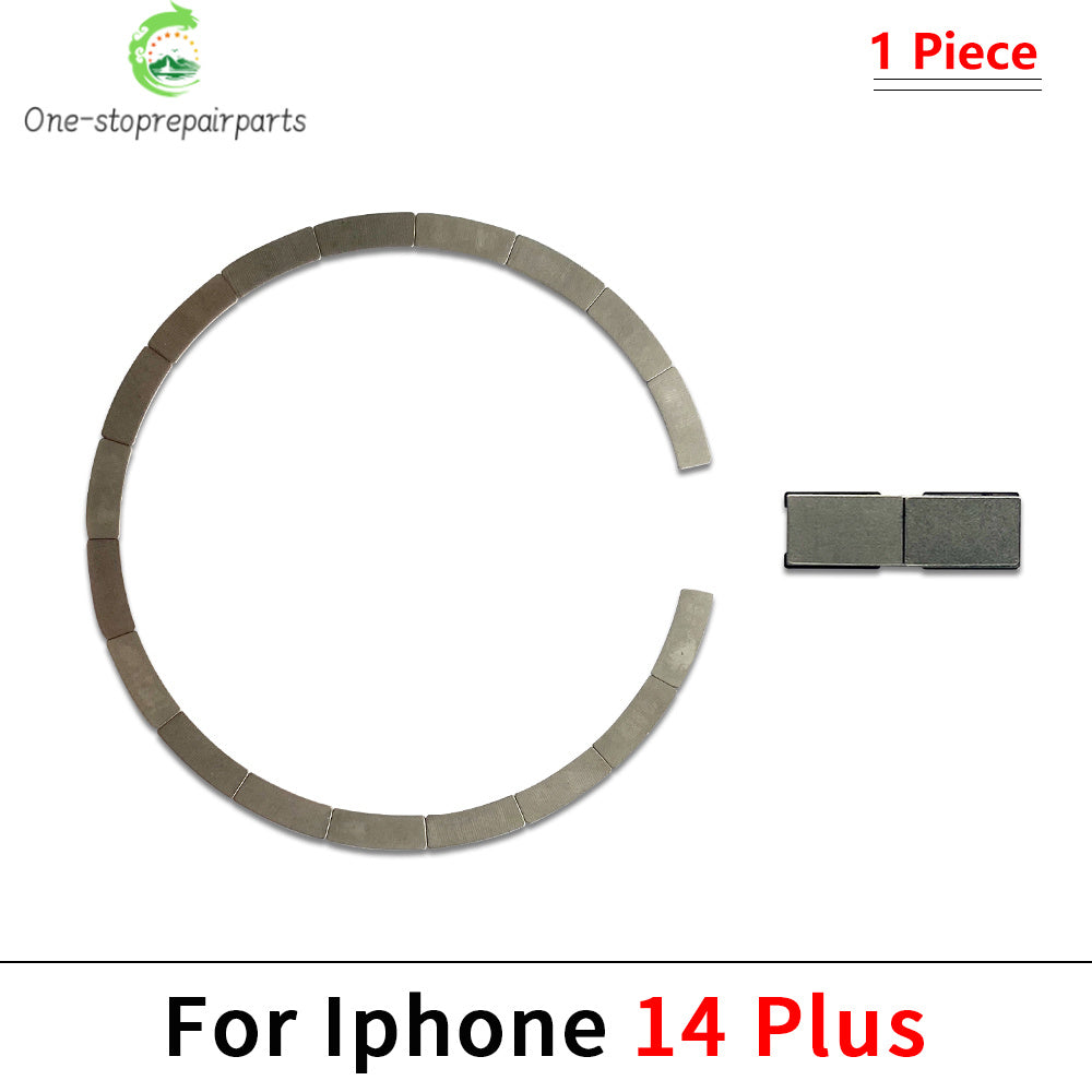 2Pcs, New Magnetic Metal Ring For iPhone 12 13 14 Pro Max Mini Plus Back Housing Glass Wireless Charging Magnet Repair iPhone phone repair parts