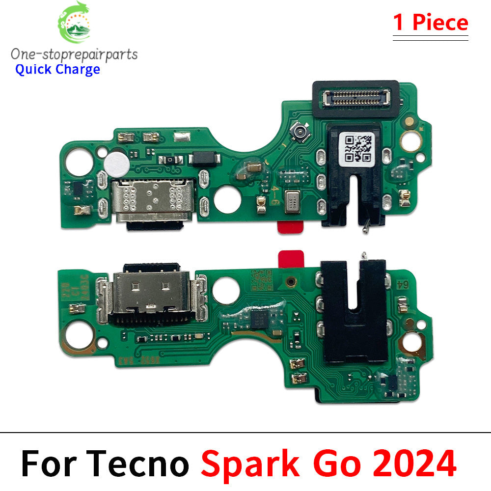 USB Charge Port Jack Dock Connector Charging Board Flex Cable For Tecno Spark Go 2020 2021 2022 2023 2024 Tecno phone repair parts