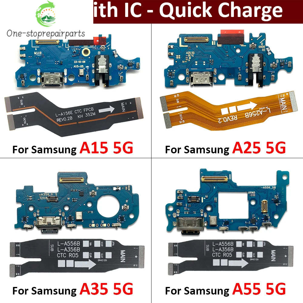 USB Charging Port Board Connector Port Main Mainboard Flex Cable For Samsung A05 A05s A15 A25 A35 A55 A06 A16 4G 5G Samsung phone repair parts