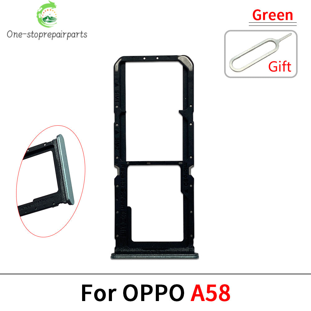 10Pcs, SIM Card Tray Slot Holder For OPPO A52 A53 A54 A55 A57 A58 4G 2022 Replacement Parts OPPO phone repair parts