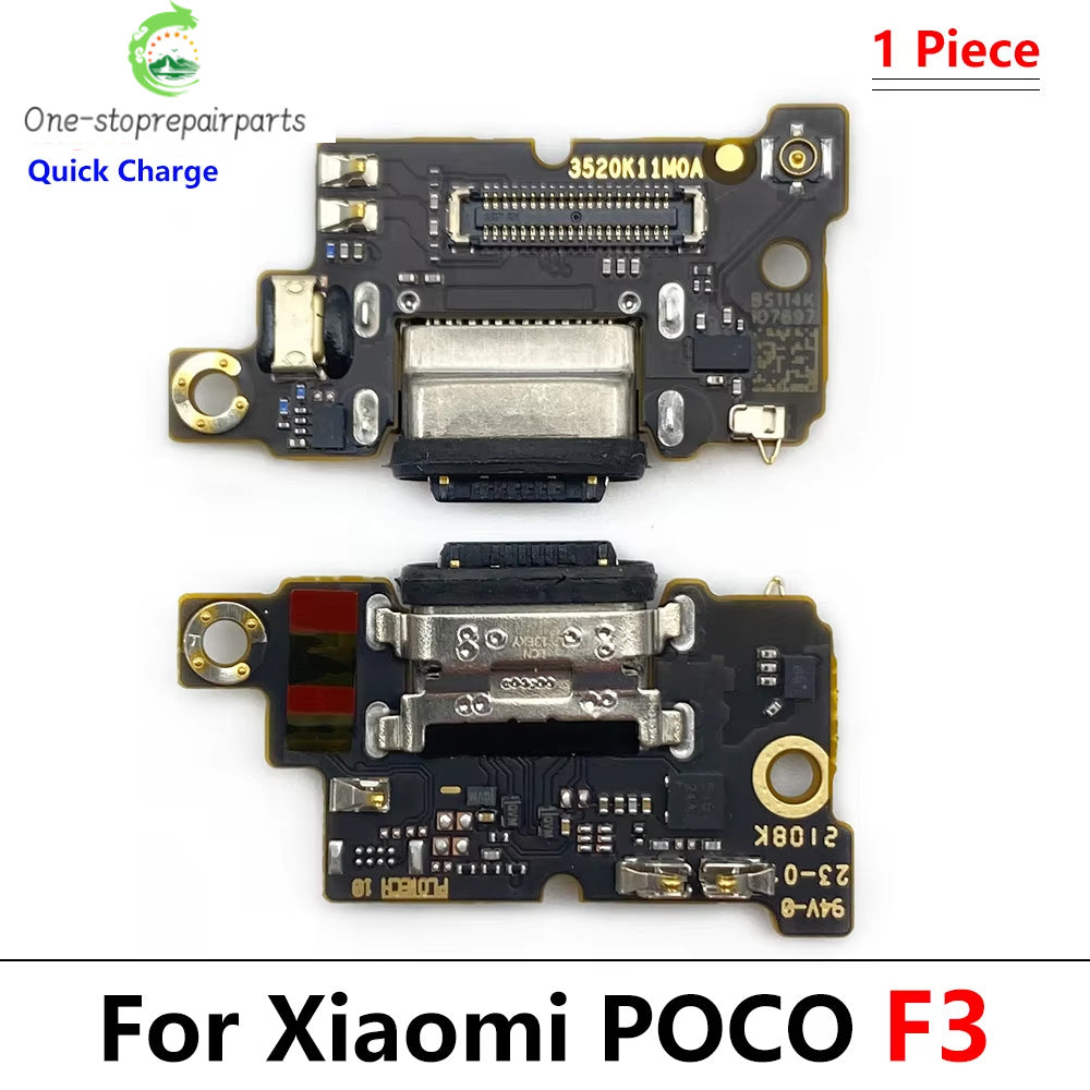 New USB Charging Port Charger Board Flex Cable For Xiaomi Poco F3 PocoF3 Dock Plug Connector With Microphone Xiaomi Xiao mi phone repair parts