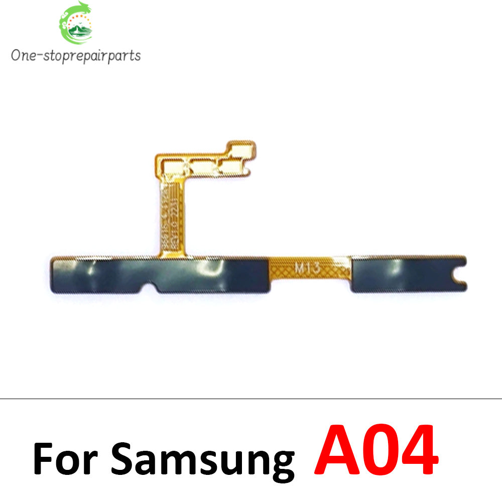 10Pcs, Power on off Volume Key Button Flex Cable For Samsung A02S A22 A32 A52 A72 A03s A03 Core A04 A04s A13 A33 A53 A73 5G 4G Samsung phone repair parts